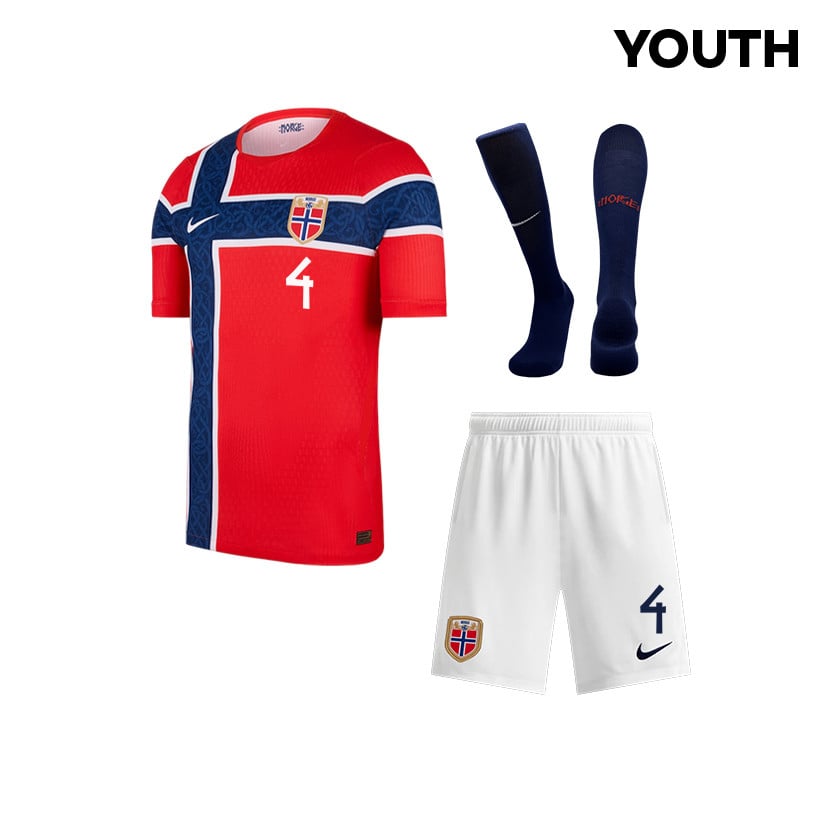 Leo Oestigard 4 Norway 2026 YOUTH Home Kit Set – Red