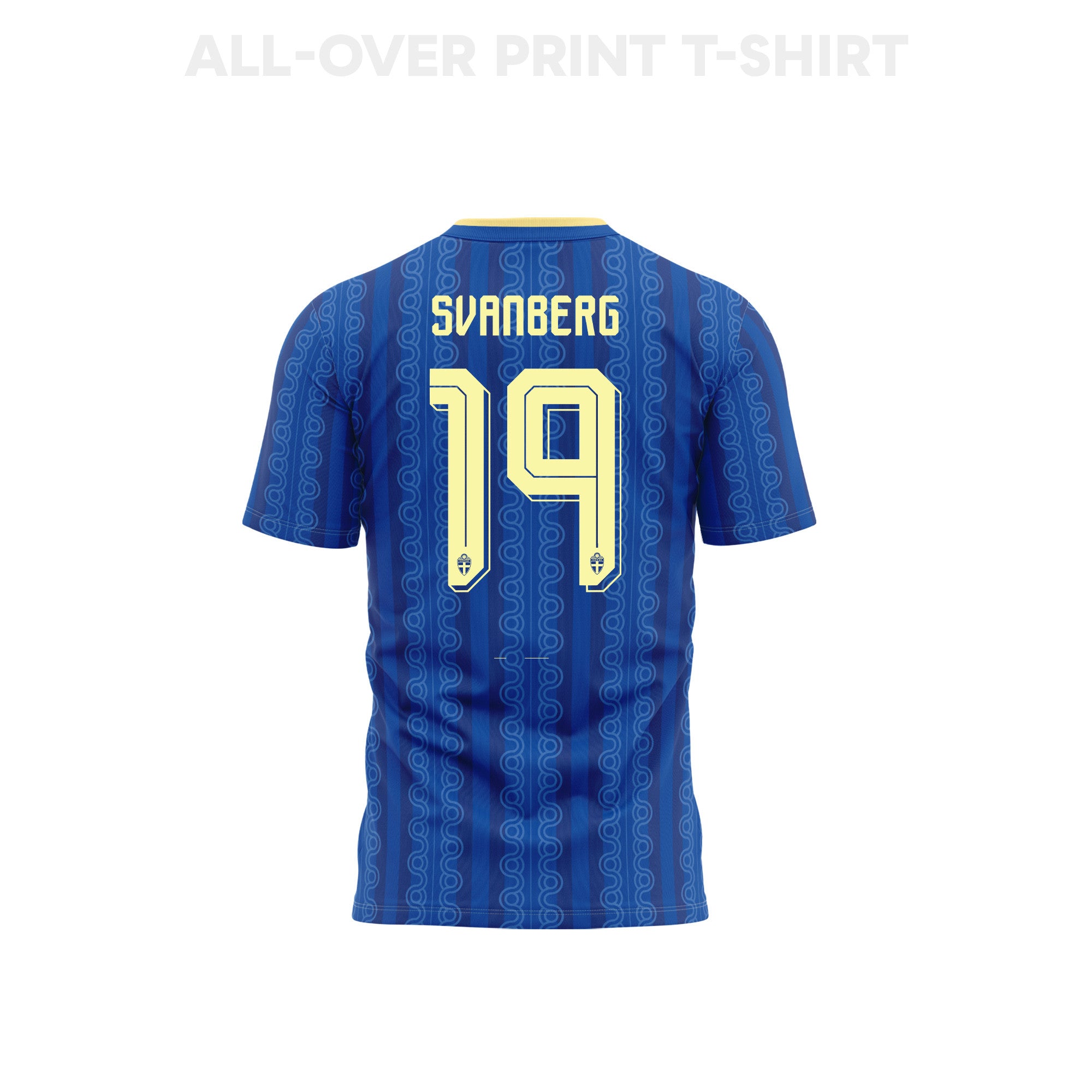 Mattias Svanberg 19 Youth Sweden 2026 Away 3D T-shirt Fully Printed – Blue