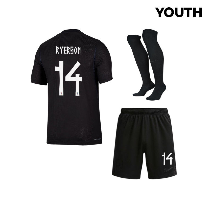 Julian Ryerson 14 Norway 2026 YOUTH Away Kit Set – Black