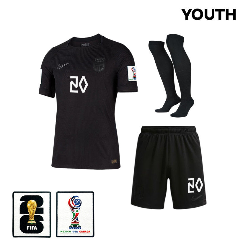 Andreas Schjelderup 20 Norway 2026 YOUTH Away Kit Set – Black