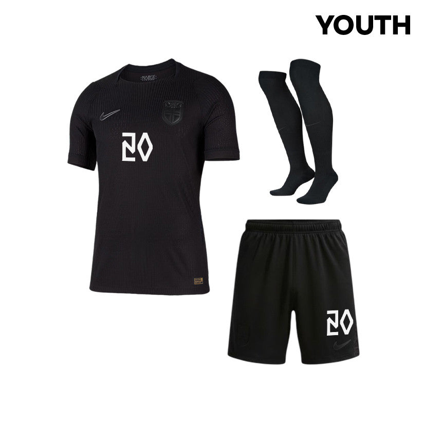 Andreas Schjelderup 20 Norway 2026 YOUTH Away Kit Set – Black