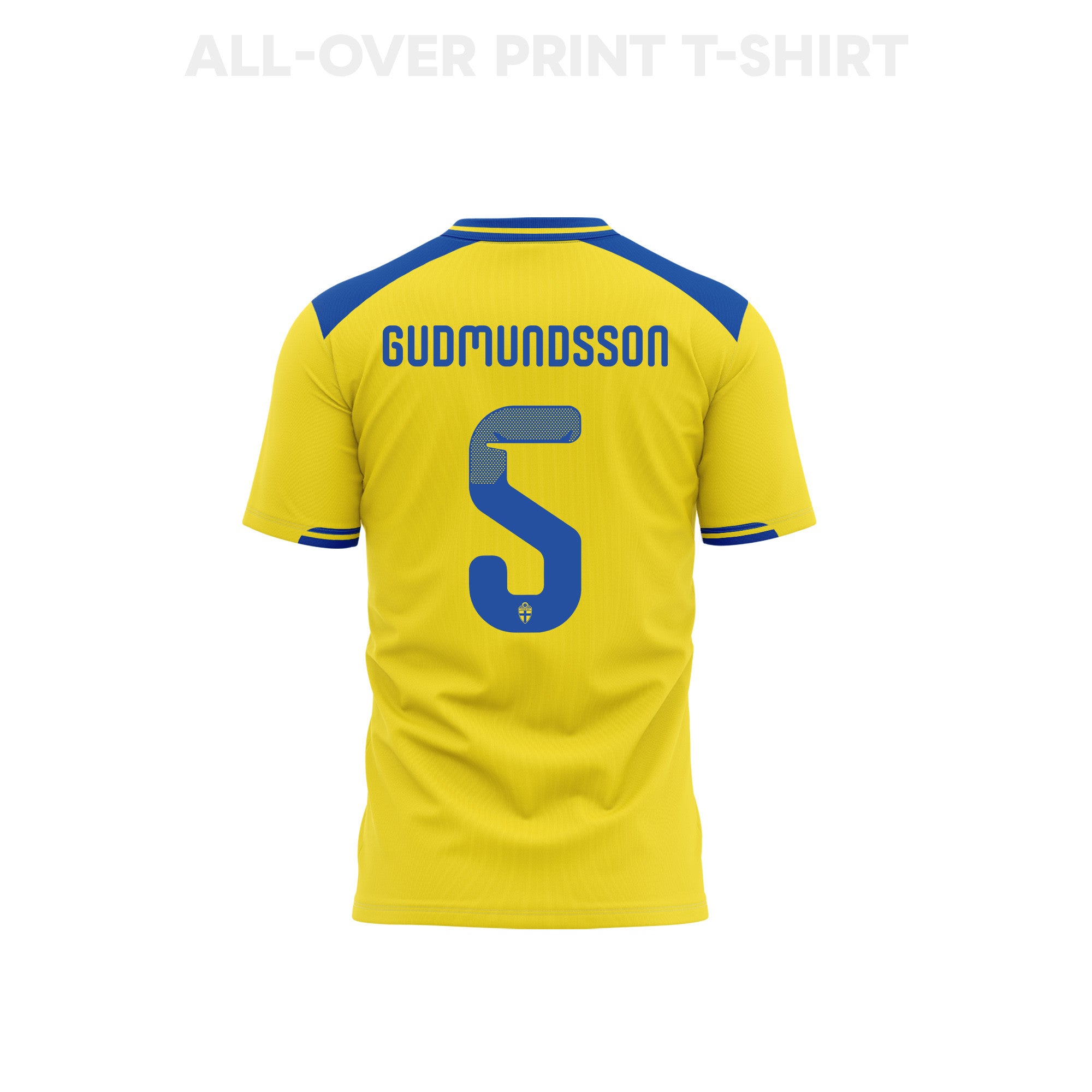 Gabriel Gudmundsson 5 Youth Sweden 2026 Home 3D T-shirt Fully Printed – Yellow