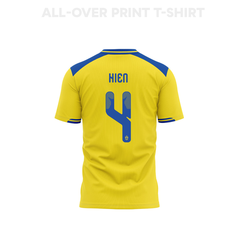 Isak Hien 4 Youth Sweden 2026 Home 3D T-shirt Fully Printed – Yellow