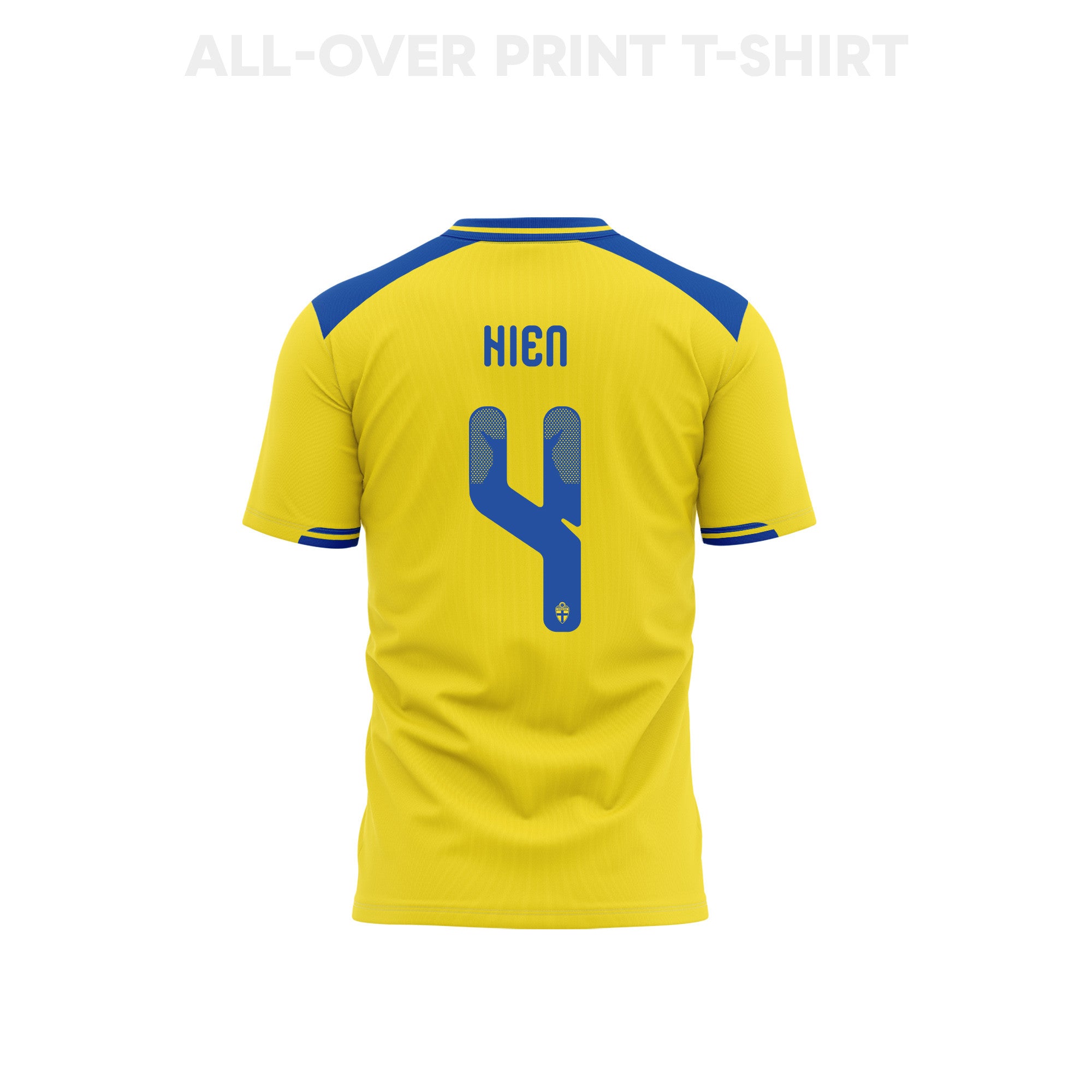 Isak Hien 4 Youth Sweden 2026 Home 3D T-shirt Fully Printed – Yellow