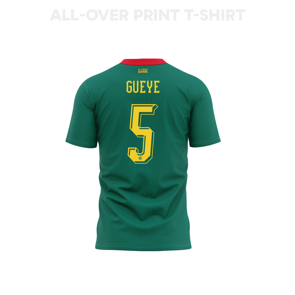 Idrissa Gueye 5 Senegal 2026 Away 3D T-Shirt Fully Printed – Unisex, Green