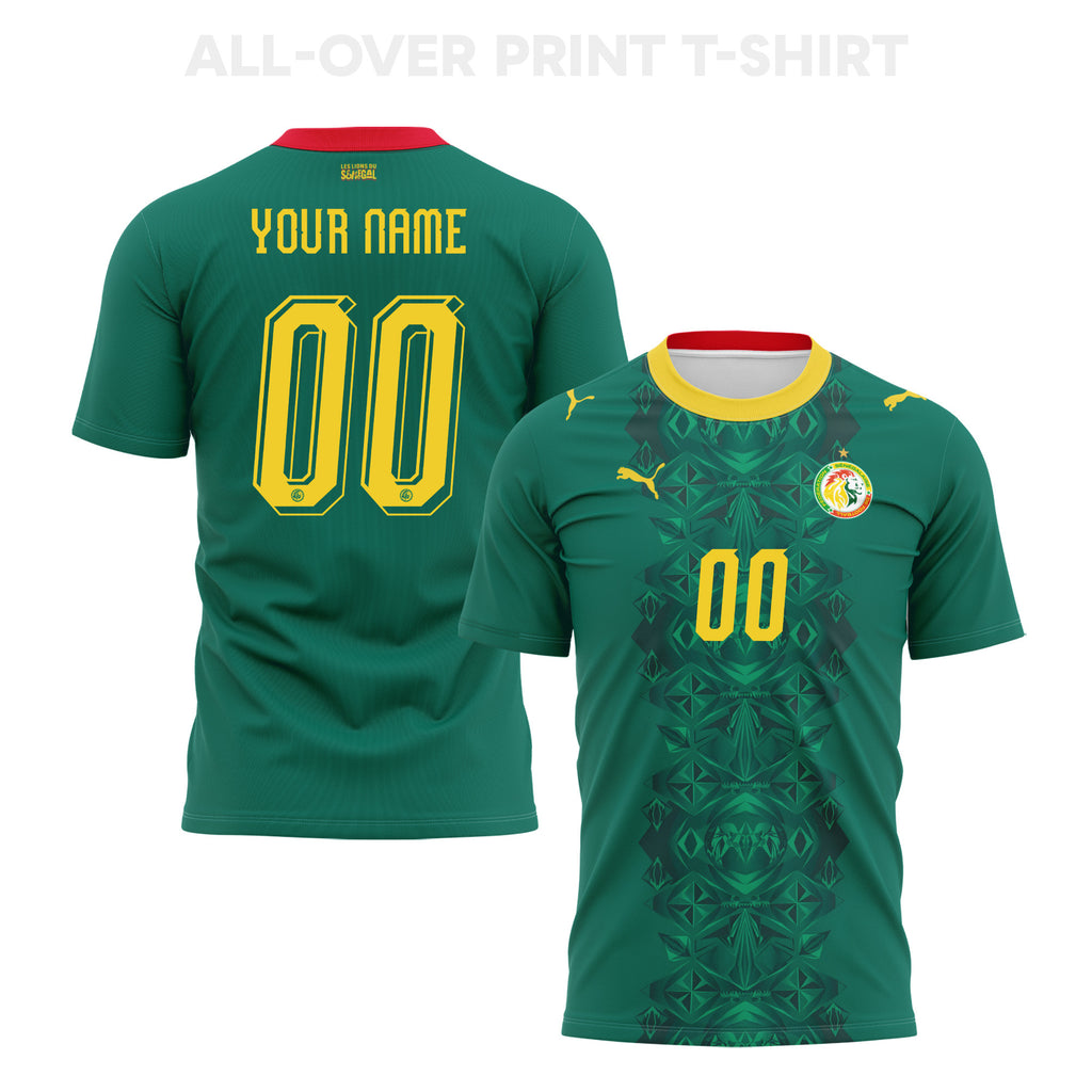 Senegal 2026 Away 3D T-Shirt Fully Printed – Personalized – Unisex, Green