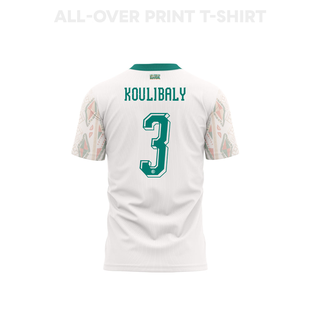 Kalidou Koulibaly 3 Senegal 2026 Home 3D T-Shirt Fully Printed – Unisex, White