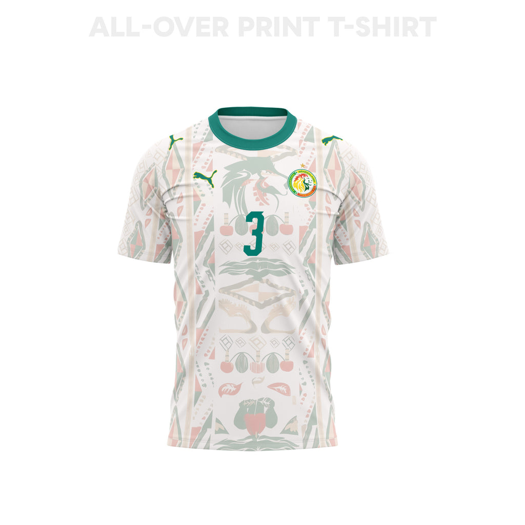 Kalidou Koulibaly 3 Senegal 2026 Home 3D T-Shirt Fully Printed – Unisex, White