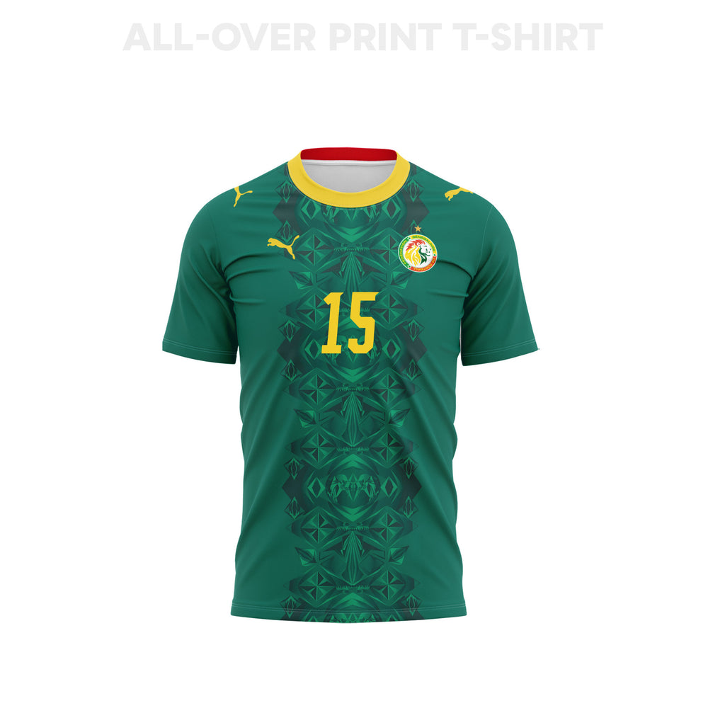 Krépin Diatta 15 Youth Senegal 2026 Away 3D T-shirt Fully Printed – Green