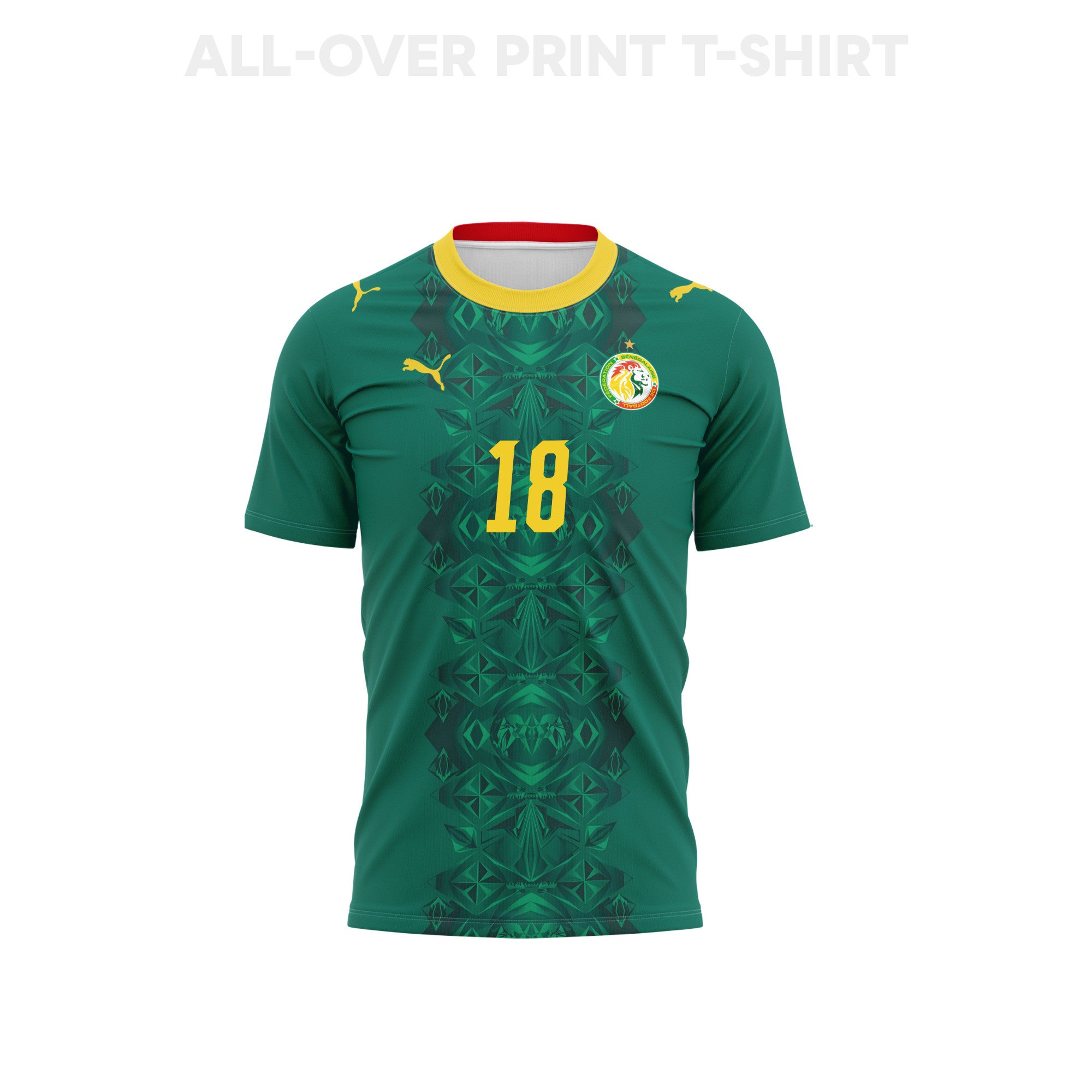 Ismaïla Sarr 18 Youth Senegal 2026 Away 3D T-shirt Fully Printed – Green