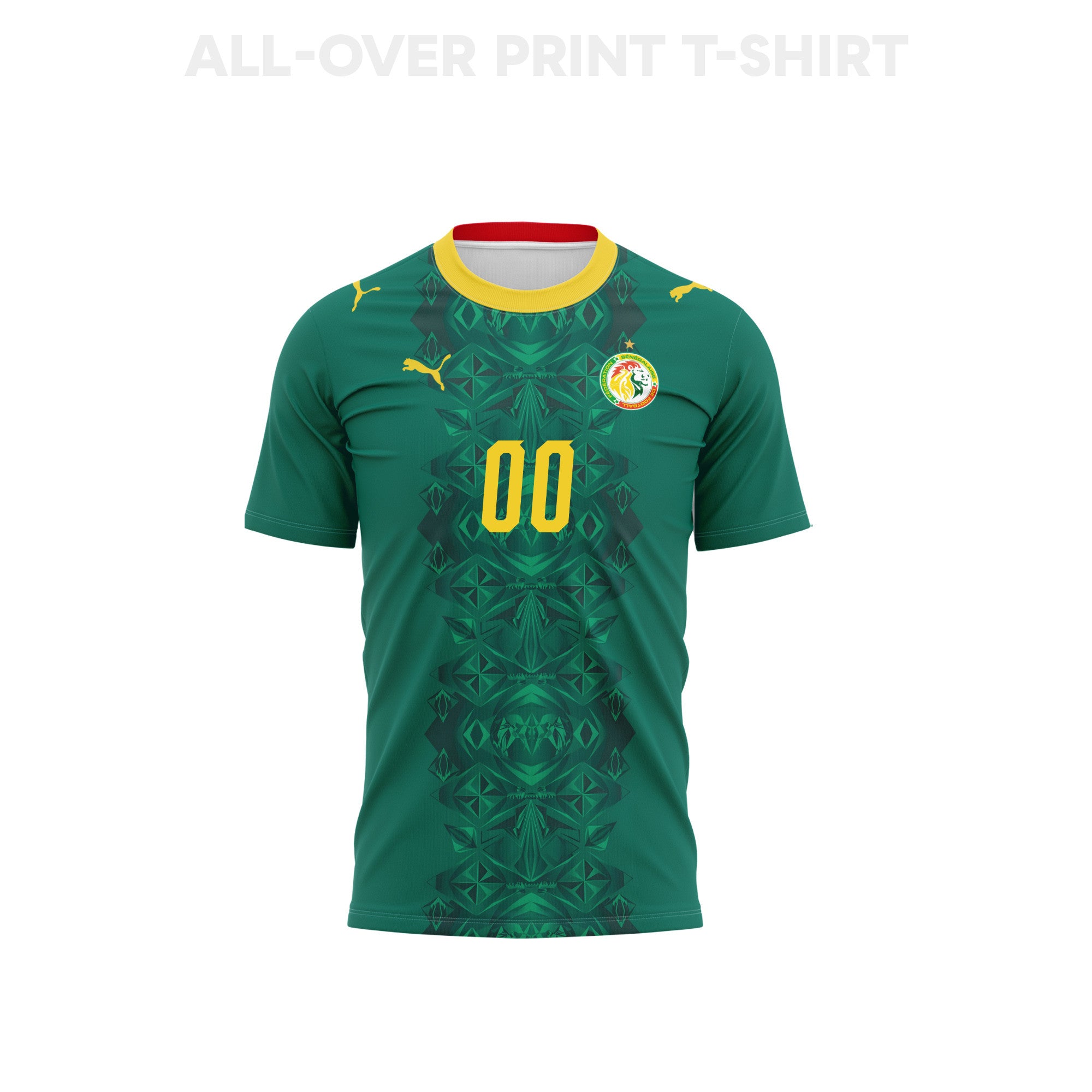 Senegal 2026 Youth Away 3D T-shirt Fully Printed – Personalized – Green