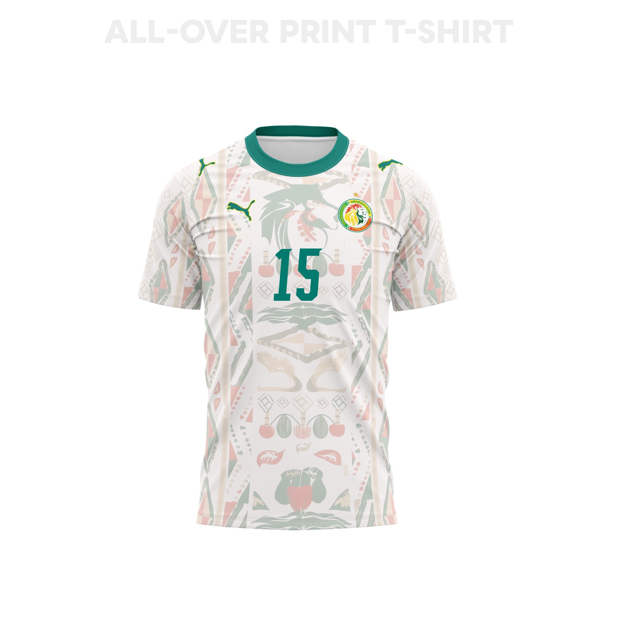 Krépin Diatta 15 Youth Senegal 2026 Home 3D T-shirt Fully Printed – White