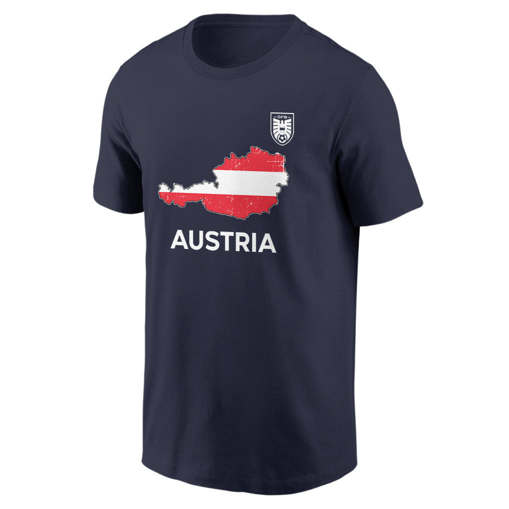 Austria Soccer Pride World Cup 2026 T-shirt - Distressed Map Graphic