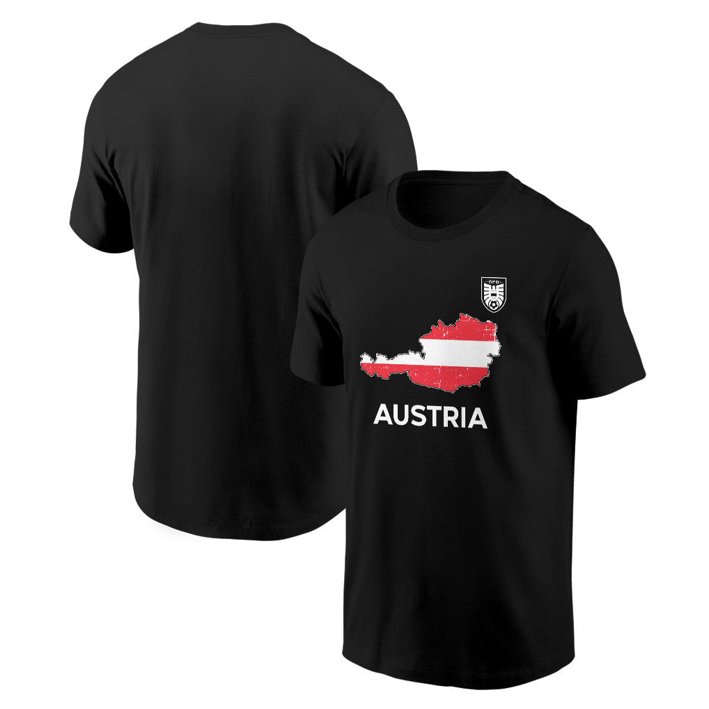 Austria Soccer Pride World Cup 2026 T-shirt - Distressed Map Graphic