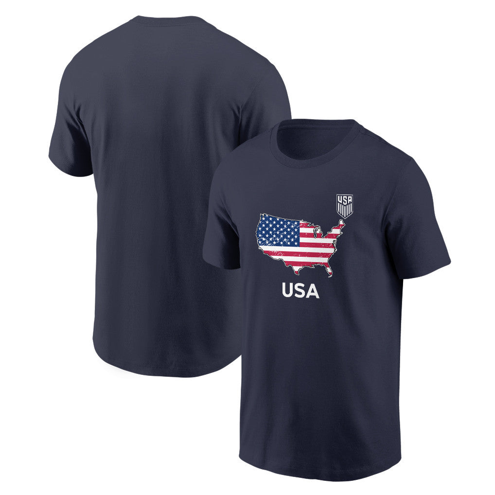 USA Soccer Pride World Cup 2026 T-shirt - Distressed Map Graphic