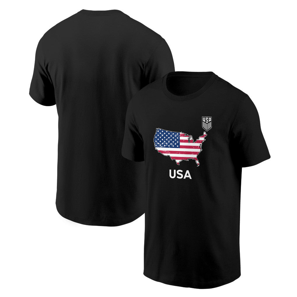 USA Soccer Pride World Cup 2026 T-shirt - Distressed Map Graphic