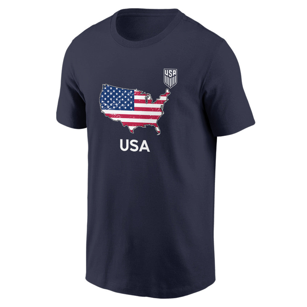 USA Soccer Pride World Cup 2026 T-shirt - Distressed Map Graphic