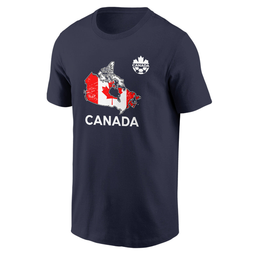 Canada Soccer Pride World Cup 2026 T-shirt - Distressed Map Graphic