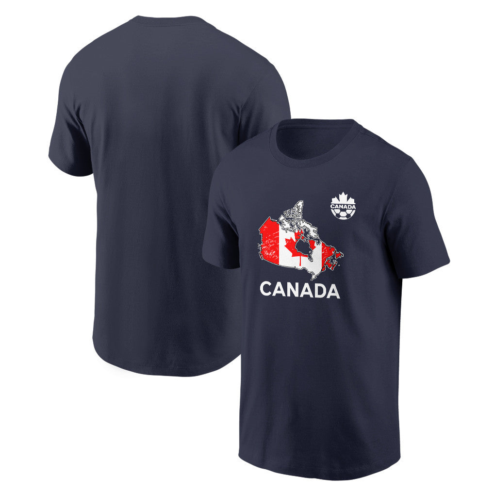 Canada Soccer Pride World Cup 2026 T-shirt - Distressed Map Graphic