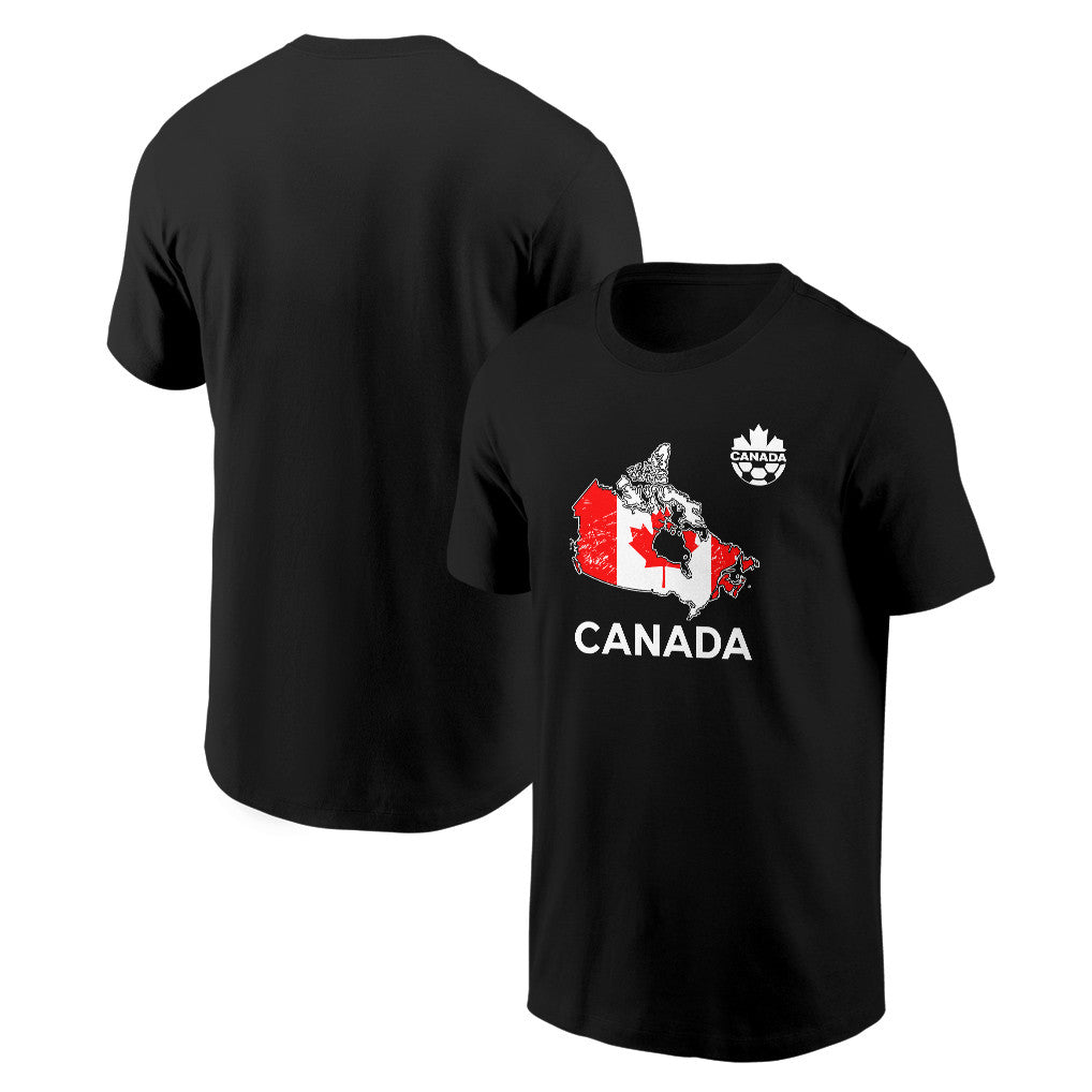 Canada Soccer Pride World Cup 2026 T-shirt - Distressed Map Graphic