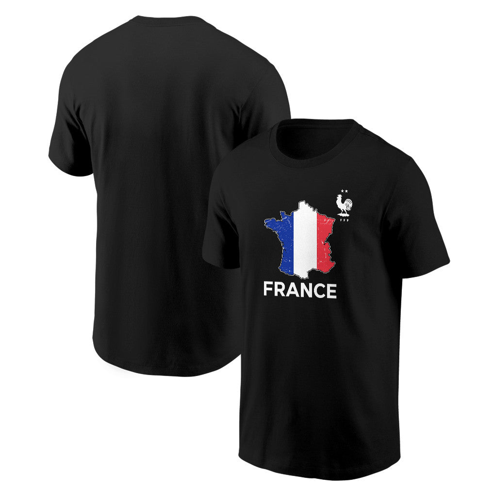 France Soccer Pride World Cup 2026 T-shirt - Distressed Map Graphic