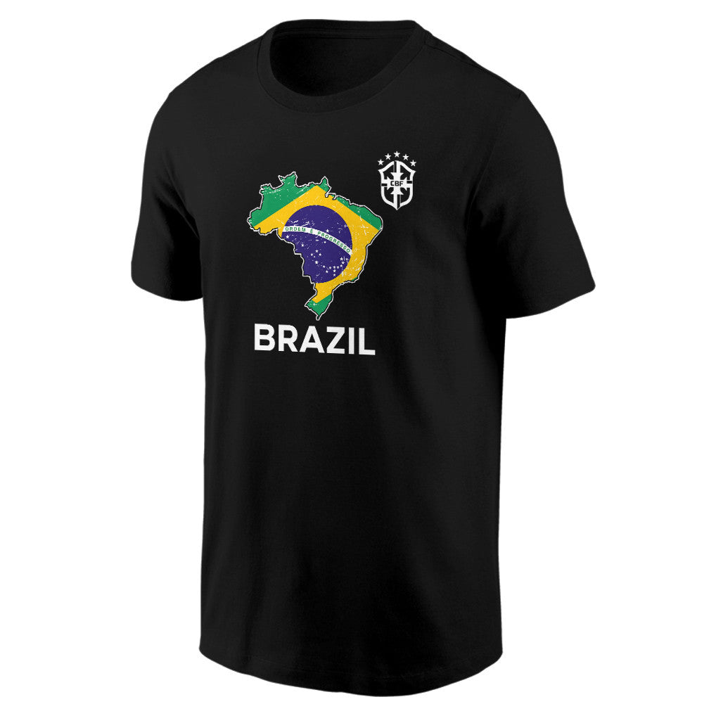 Brazil Soccer Pride World Cup 2026 T-shirt - Distressed Map Graphic