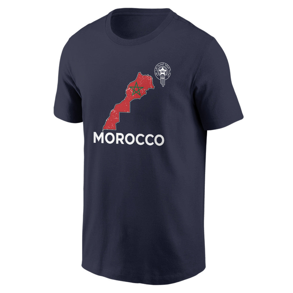 Morocco Soccer Pride World Cup 2026 T-shirt - Distressed Map Graphic