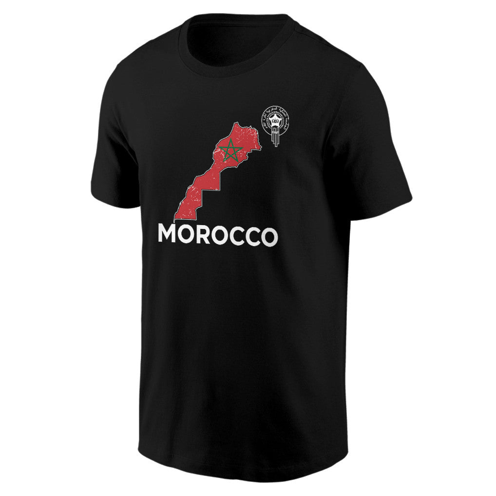 Morocco Soccer Pride World Cup 2026 T-shirt - Distressed Map Graphic