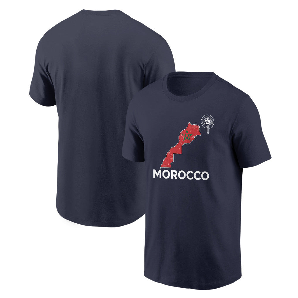 Morocco Soccer Pride World Cup 2026 T-shirt - Distressed Map Graphic