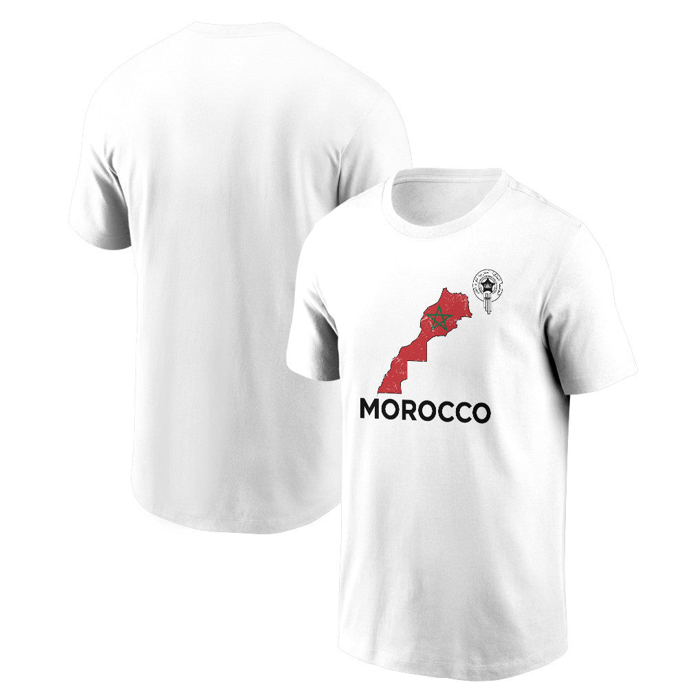 Morocco Soccer Pride World Cup 2026 T-shirt - Distressed Map Graphic