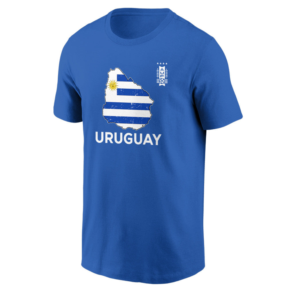 Uruguay Soccer Pride World Cup 2026 T-shirt - Distressed Map Graphic