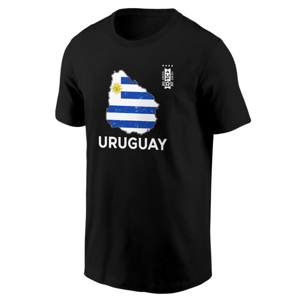 Uruguay Soccer Pride World Cup 2026 T-shirt - Distressed Map Graphic