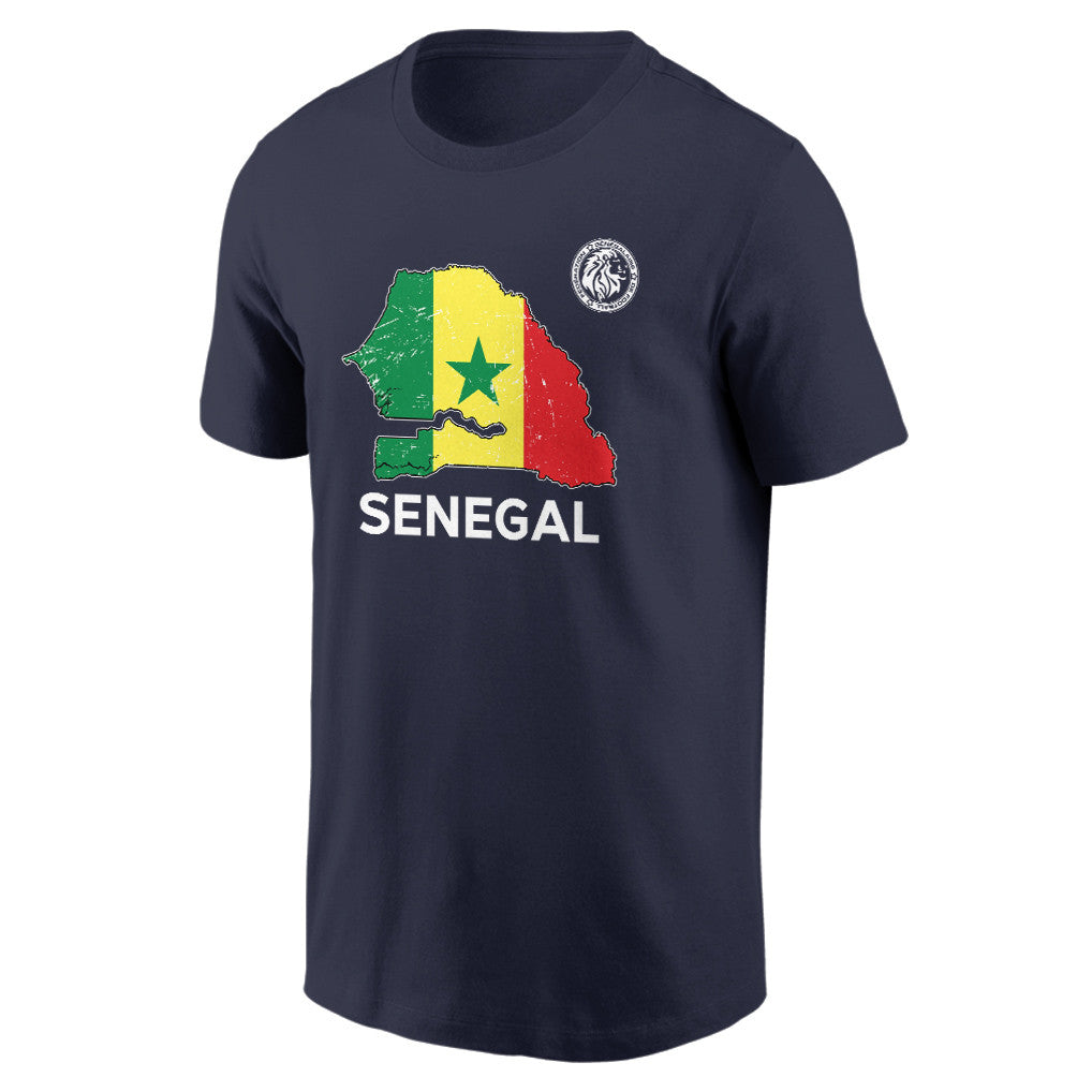 Senegal Soccer Pride World Cup 2026 T-shirt - Distressed Map Graphic