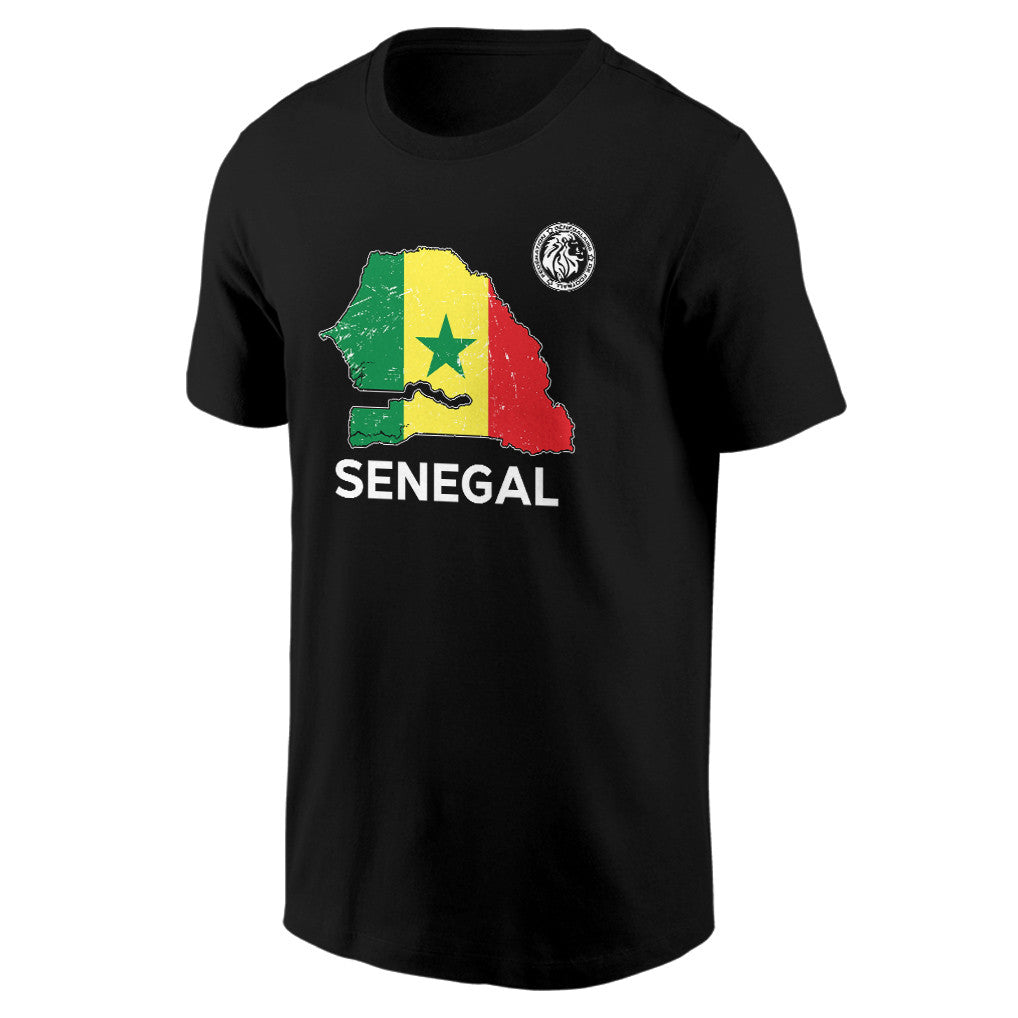 Senegal Soccer Pride World Cup 2026 T-shirt - Distressed Map Graphic