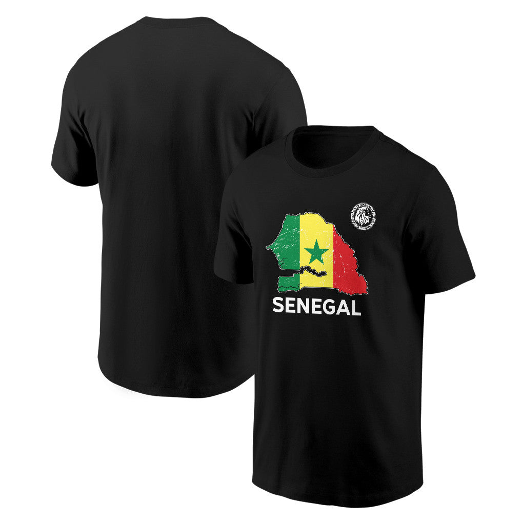 Senegal Soccer Pride World Cup 2026 T-shirt - Distressed Map Graphic