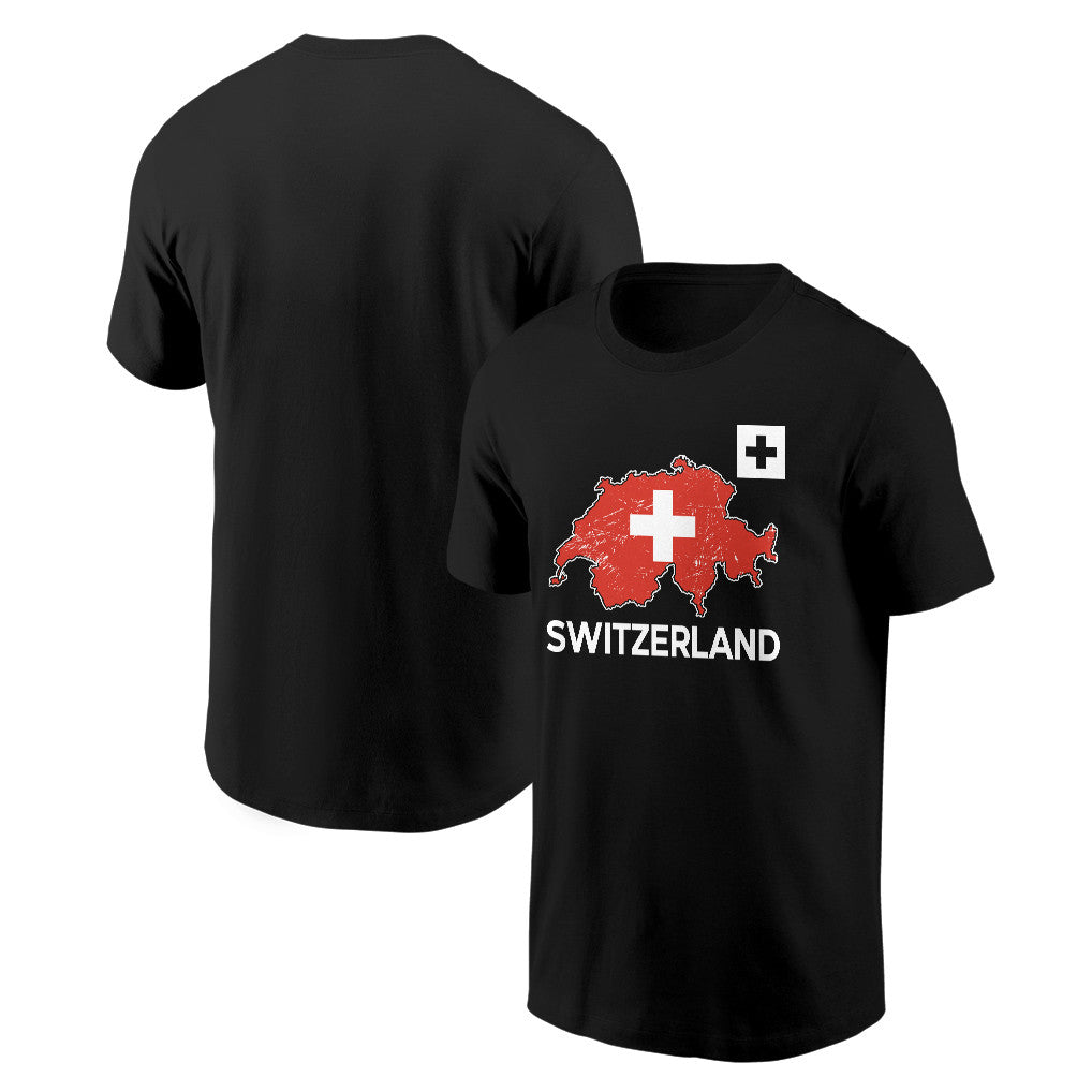 Switzerland Soccer Pride World Cup 2026 T-shirt - Distressed Map Graphic