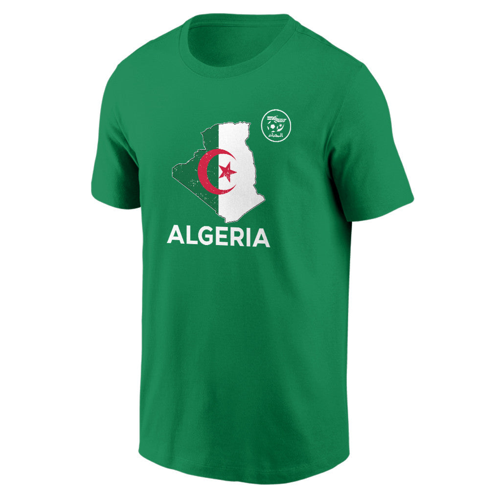 Algeria Soccer Pride World Cup 2026 T-shirt - Distressed Map Graphic