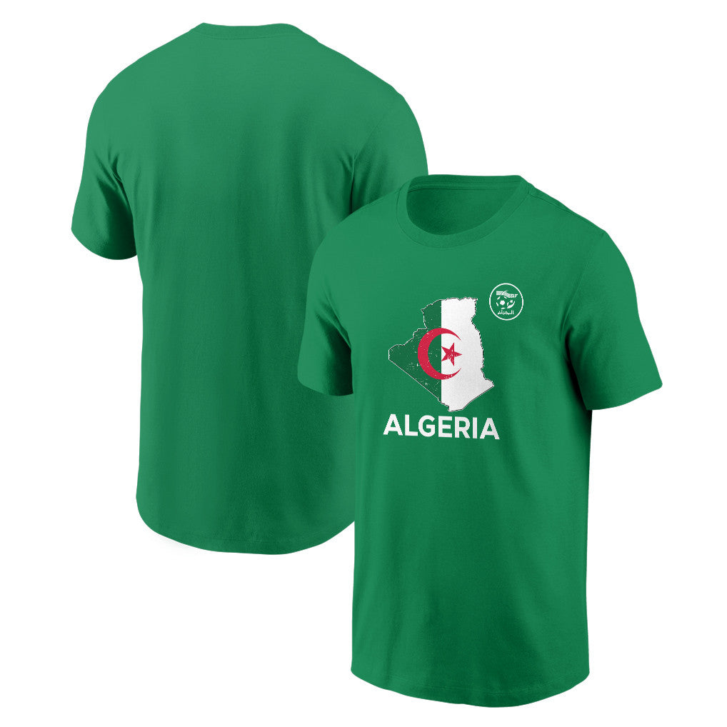 Algeria Soccer Pride World Cup 2026 T-shirt - Distressed Map Graphic