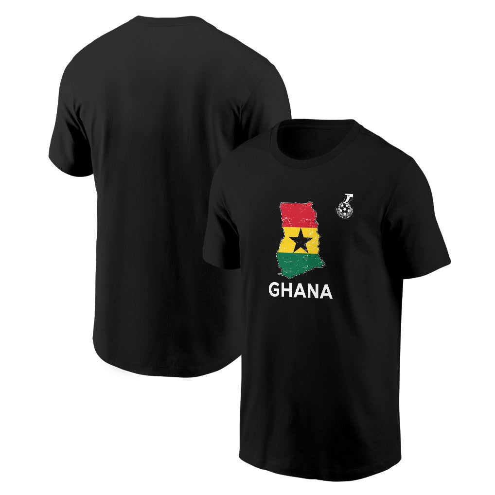 Ghana Soccer Pride World Cup 2026 T-shirt - Distressed Map Graphic