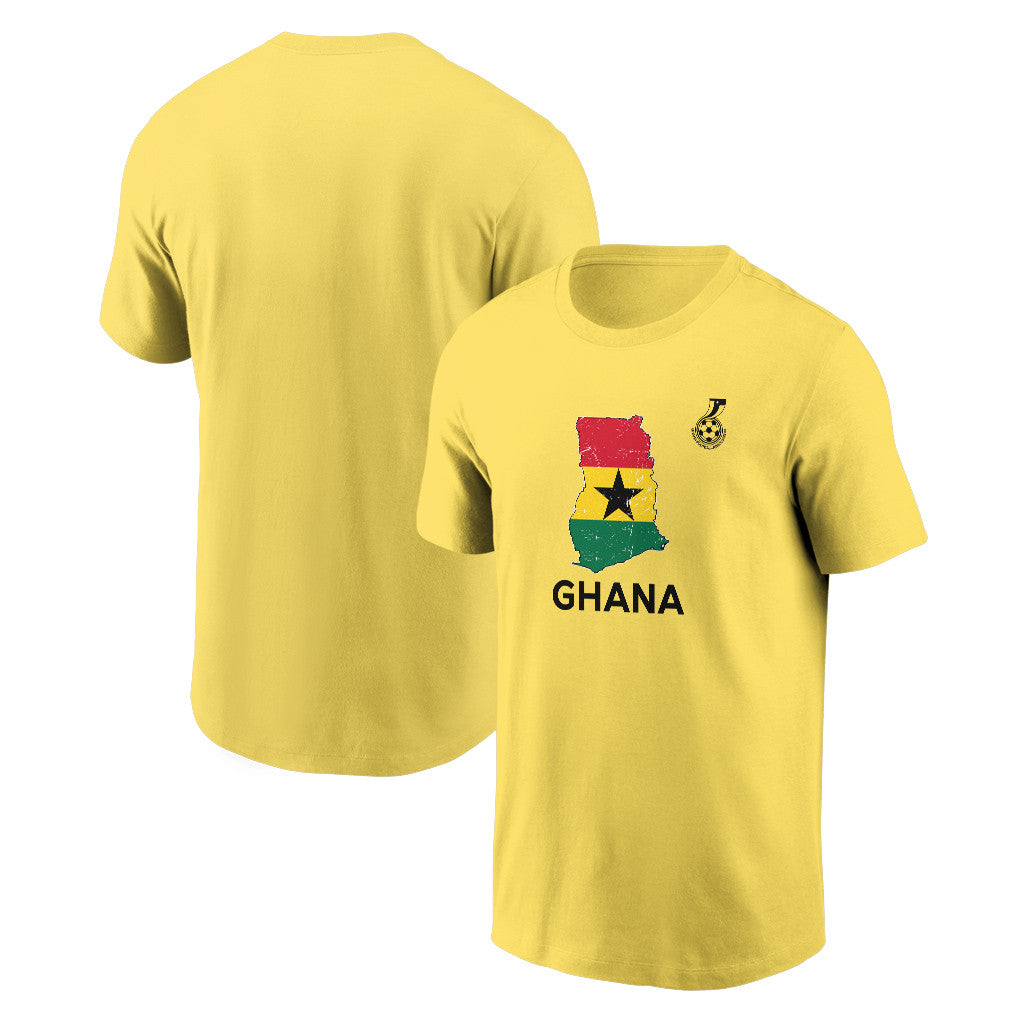 Ghana Soccer Pride World Cup 2026 T-shirt - Distressed Map Graphic