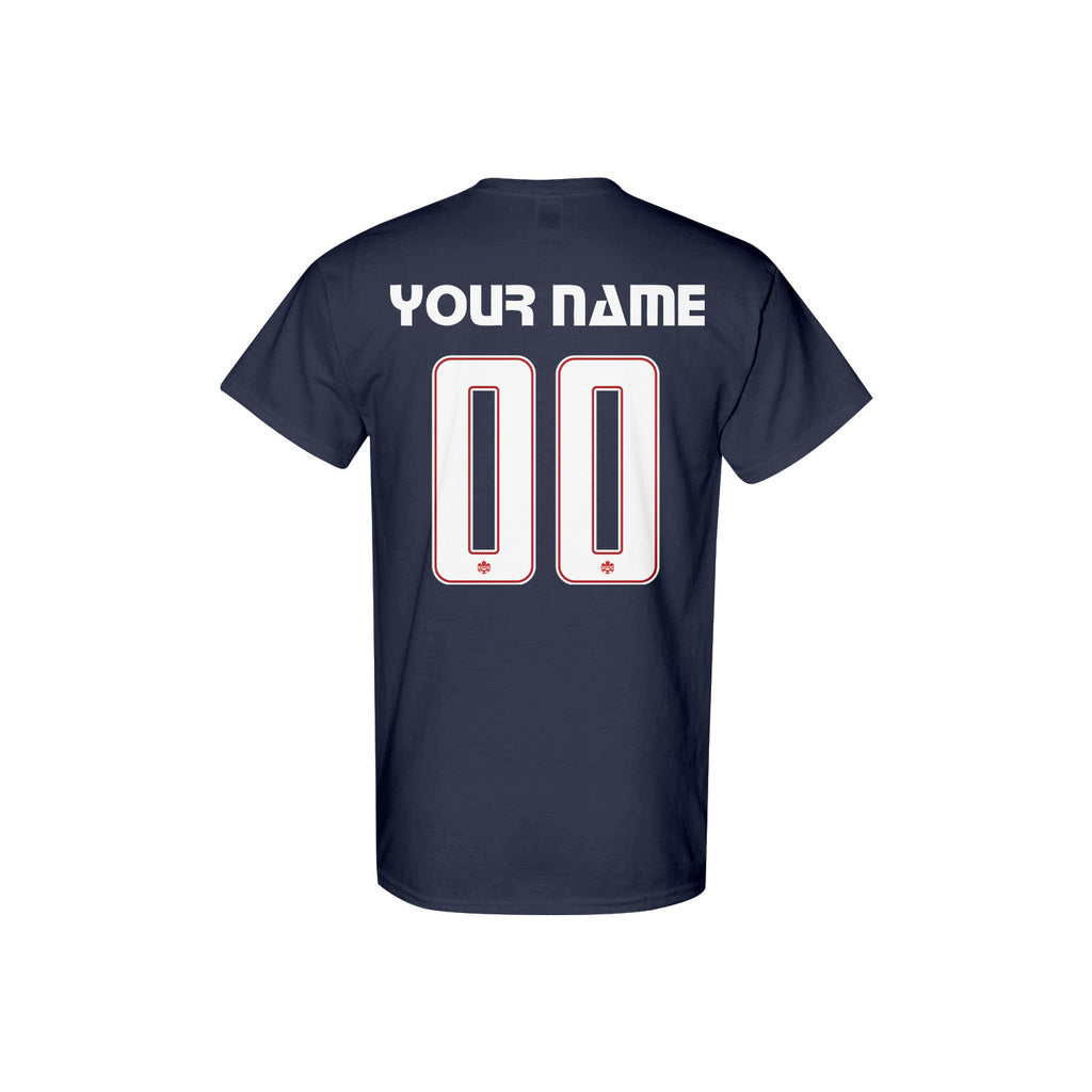 Canada Jersey Style Tee for World Cup 2026 - Personalized Soccer Fan T-Shirt
