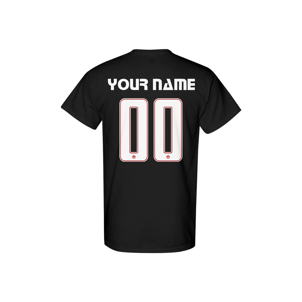 Canada Jersey Style Tee for World Cup 2026 - Personalized Soccer Fan T-Shirt