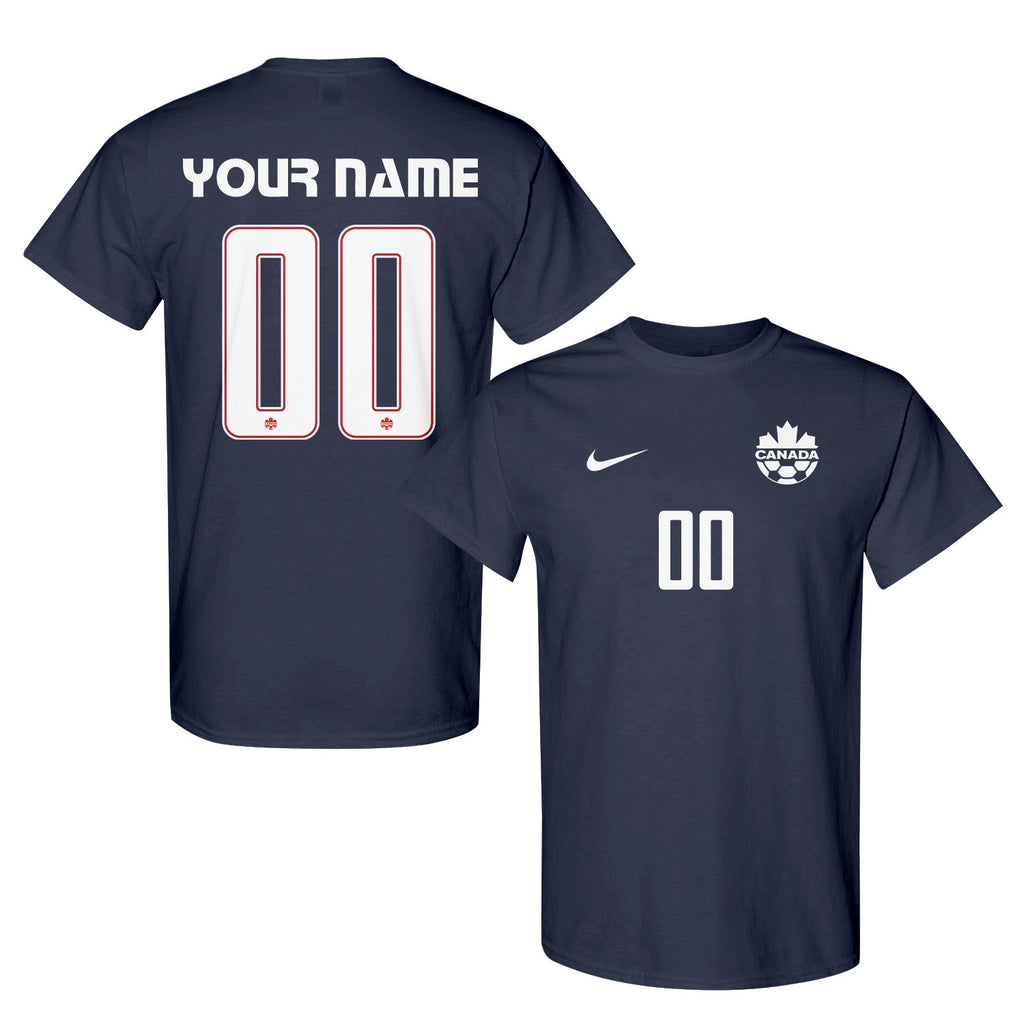 Canada Jersey Style Tee for World Cup 2026 - Personalized Soccer Fan T-Shirt