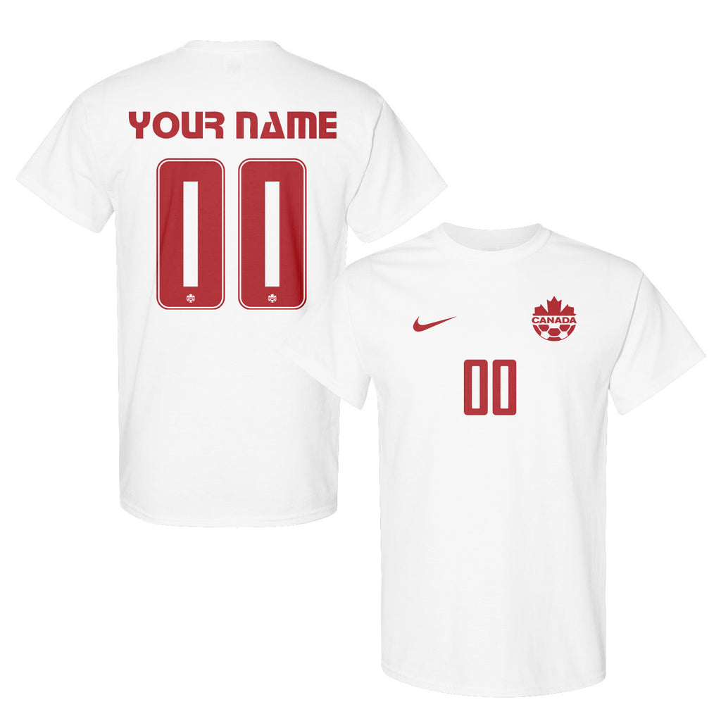Canada Jersey Style Tee for World Cup 2026 - Personalized Soccer Fan T-Shirt