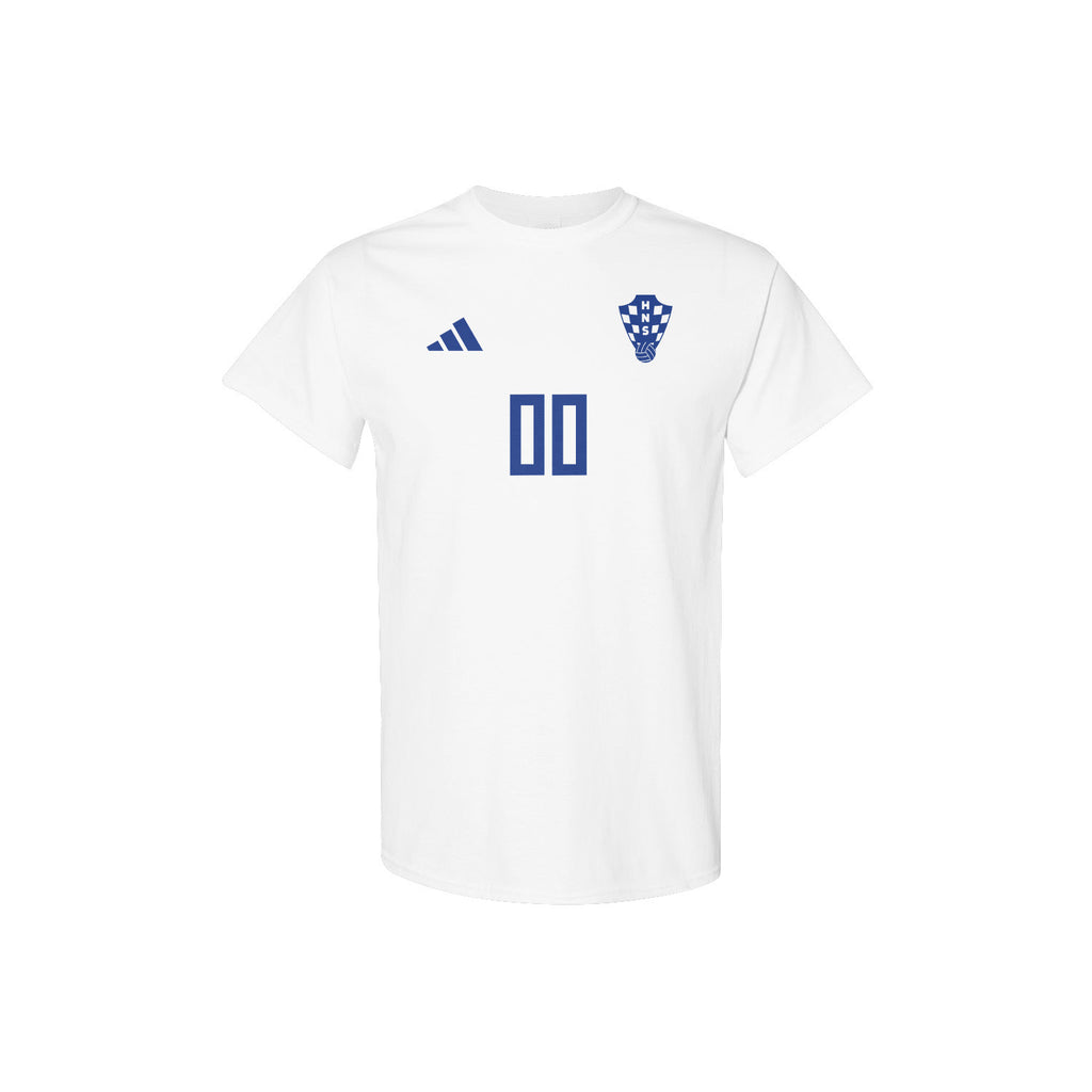 Croatia Jersey Style Tee for World Cup 2026 - Personalized Soccer Fan T-Shirt