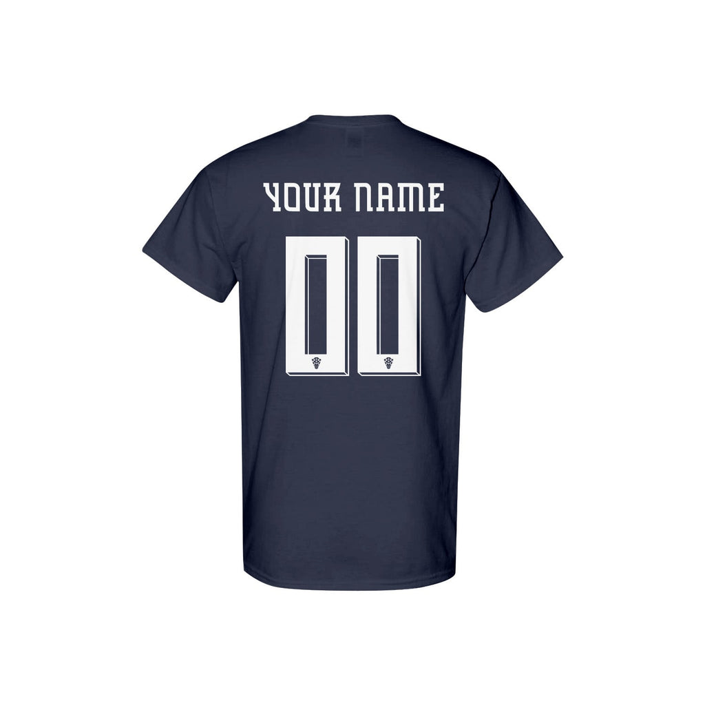 Croatia Jersey Style Tee for World Cup 2026 - Personalized Soccer Fan T-Shirt
