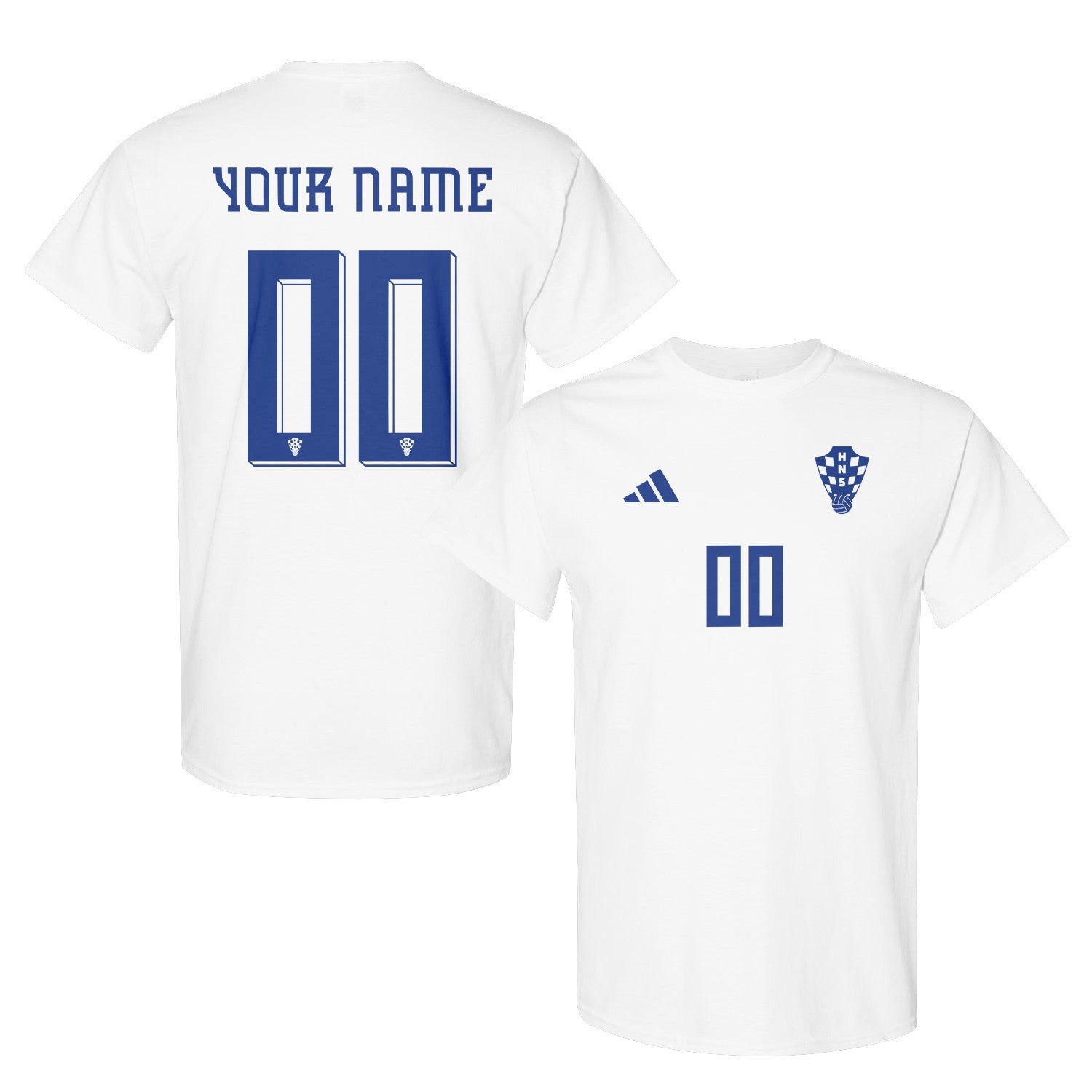 Croatia Jersey Style Tee for World Cup 2026 - Personalized Soccer Fan T-Shirt