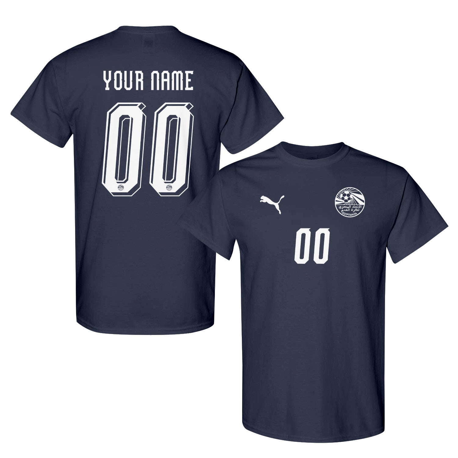 Egypt Jersey Style Tee for World Cup 2026 - Personalized Soccer Fan T-Shirt