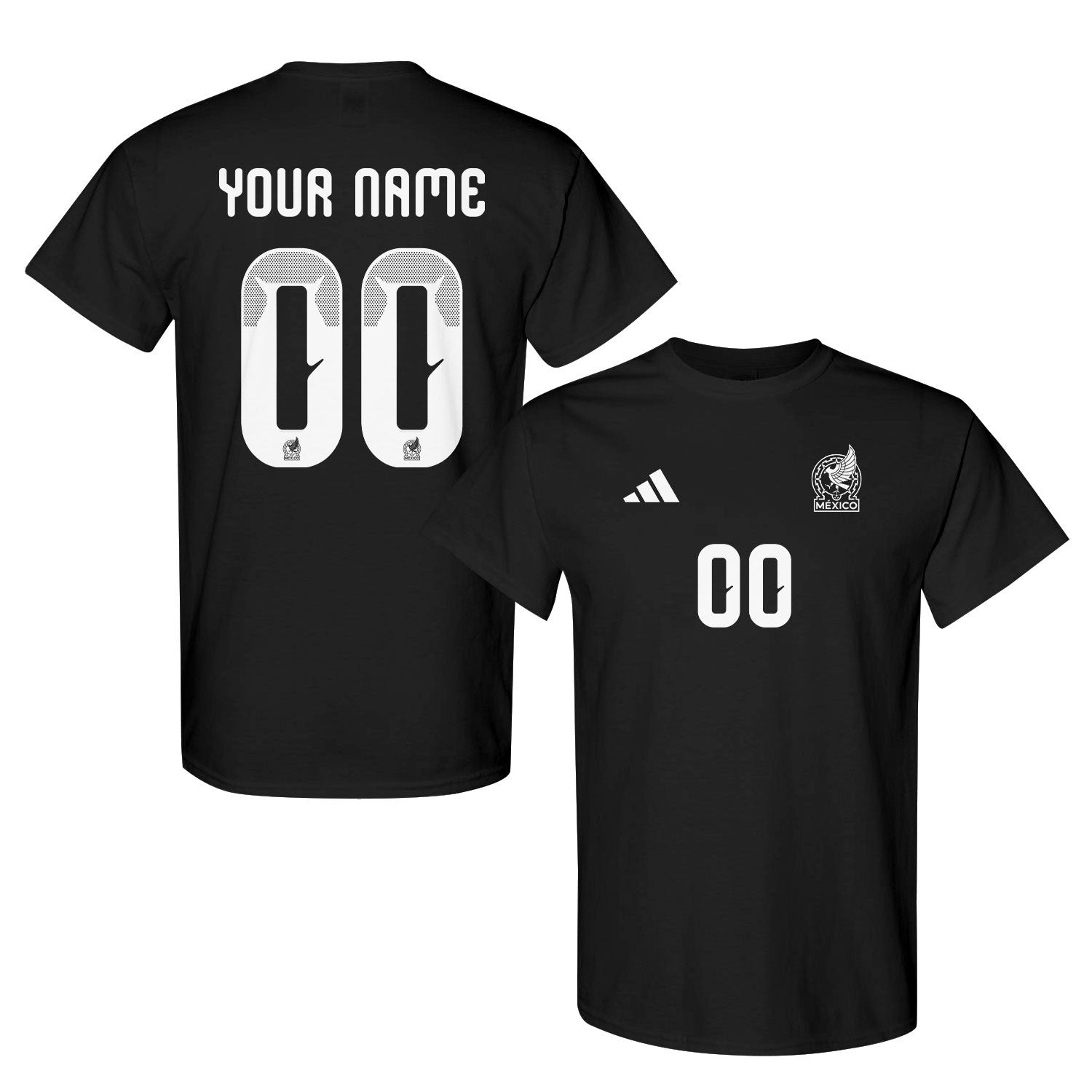 Mexico Jersey Style Tee for World Cup 2026 - Personalized Soccer Fan T-Shirt