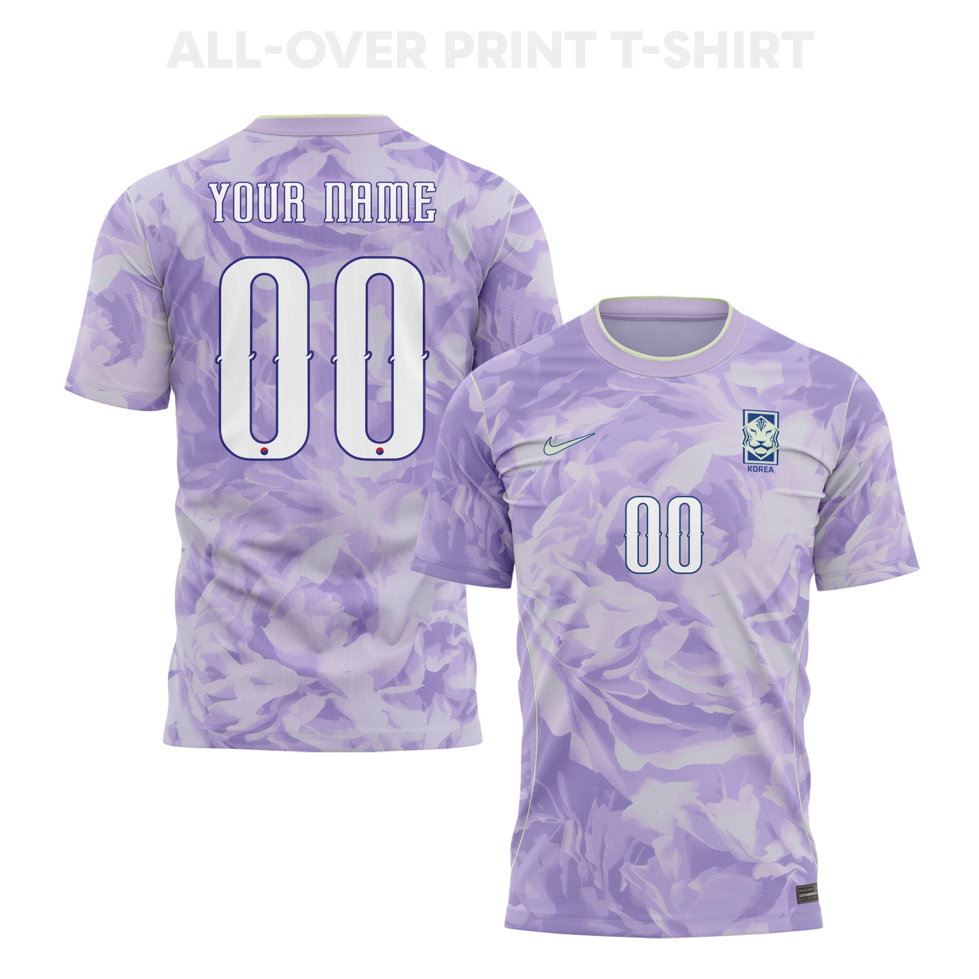 South Korea 2026 Away 3D T-Shirt Fully Printed – Personalized – Unisex, Purple